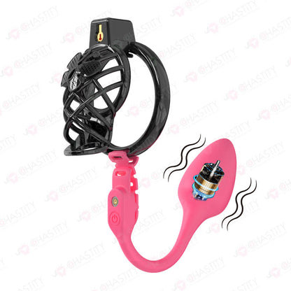 Chastity Cage Humiliation With Remote Controlled Butt Plug