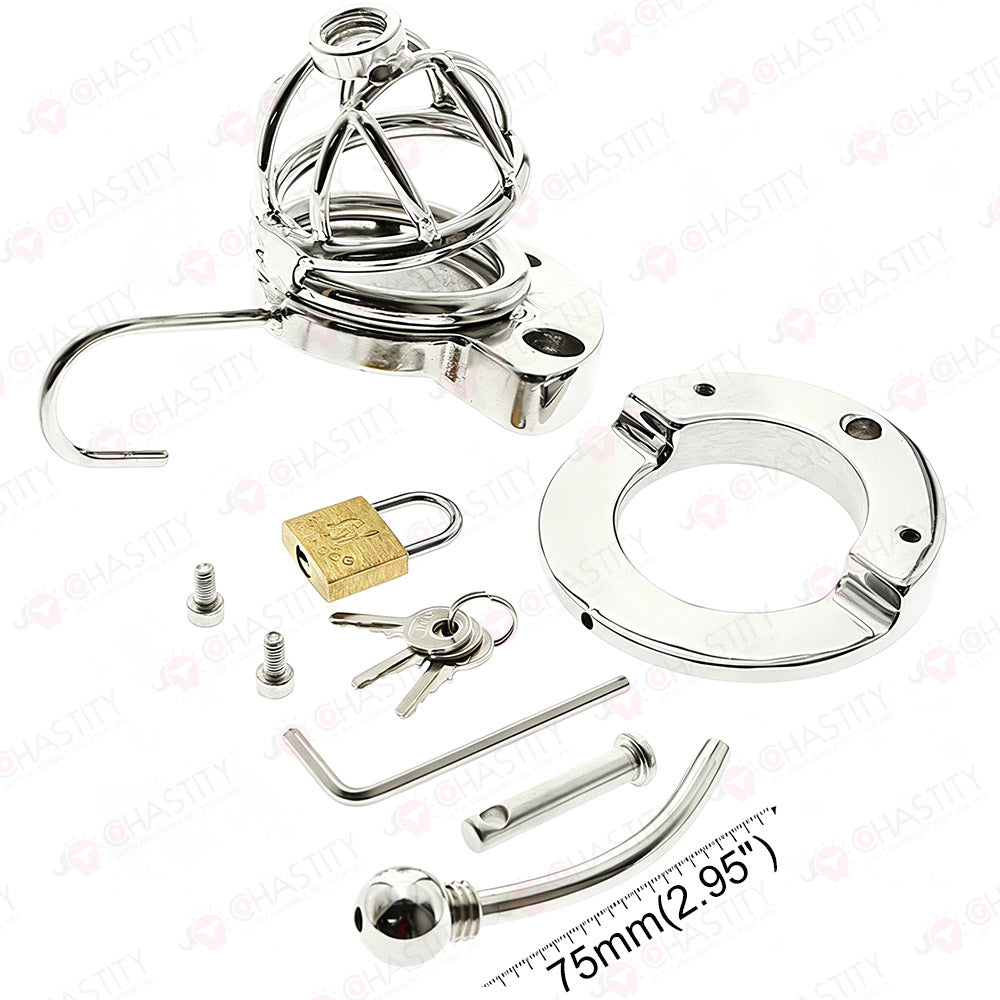 Chastity Cage With Ball Stretcher
