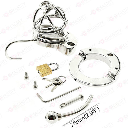 Chastity Cage With Ball Stretcher