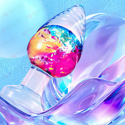 Clear & Rainbow Soft Anal Plug
