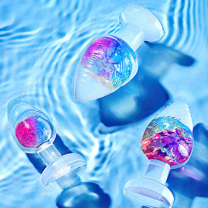 Clear & Rainbow Soft Anal Plug