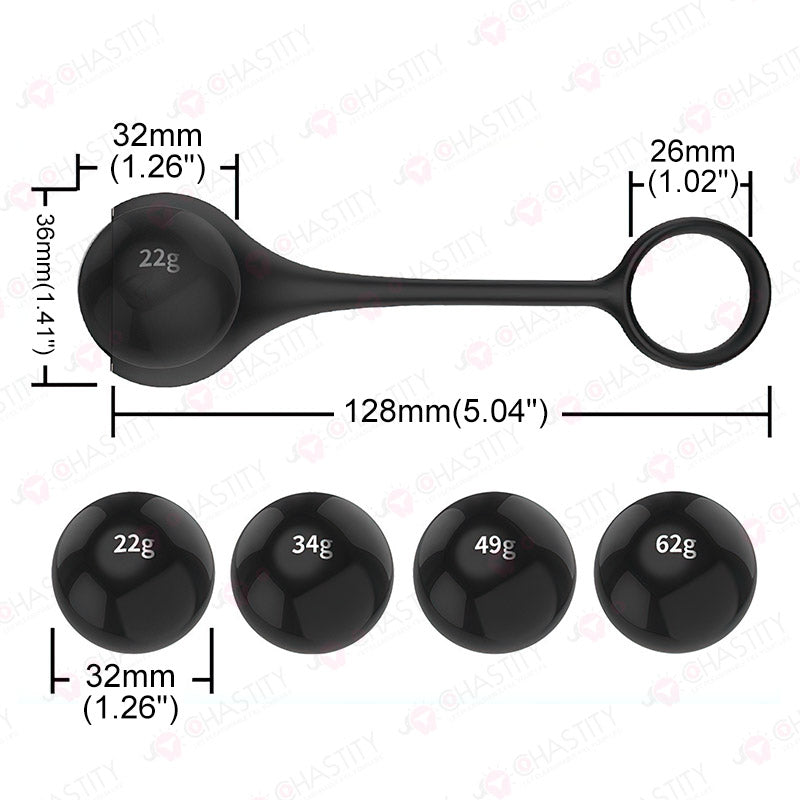 Cock Training With Dumbbell Ball