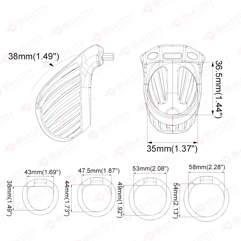 Comfortable Standard Friendly Chastity Cage