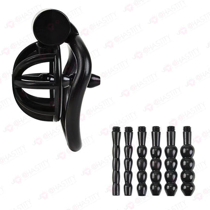 Compact Chastity Device With Urethral Plug Kit