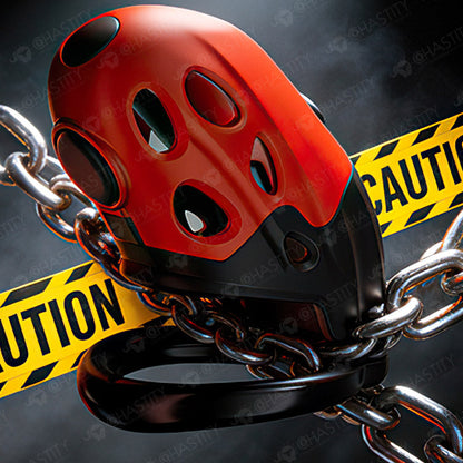LOCKINK Crimson Snake Retractable Electro Shock & Vibrating High-Tech Chastity Cage