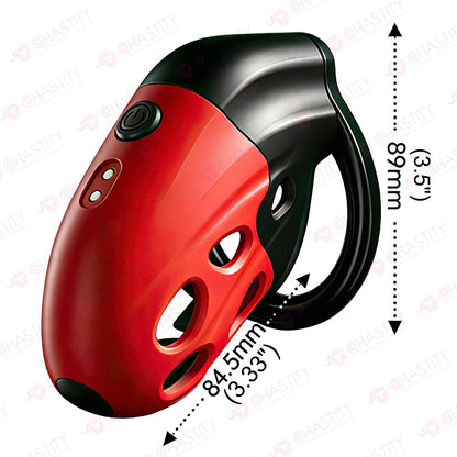 LOCKINK Crimson Snake Retractable Electro Shock & Vibrating High-Tech Chastity Cage
