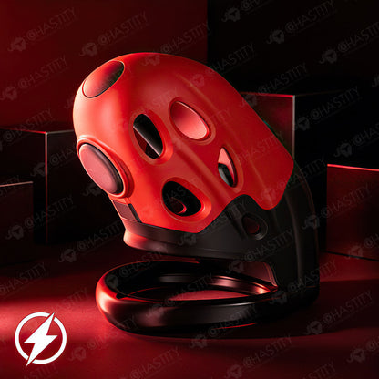 LOCKINK Crimson Snake Retractable Electro Shock & Vibrating High-Tech Chastity Cage
