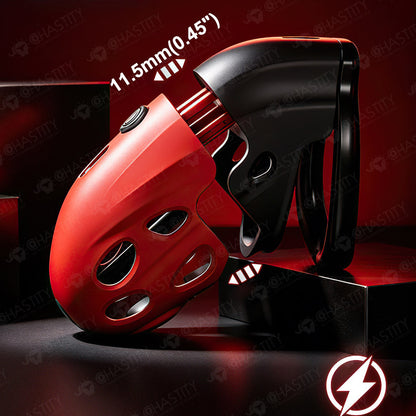 LOCKINK Crimson Snake Retractable Electro Shock & Vibrating High-Tech Chastity Cage