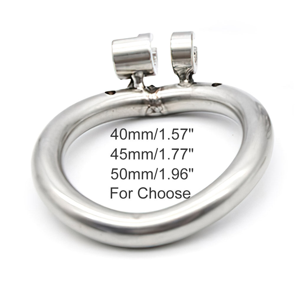 Curved Stainless Steel Cock Cage Ring Accessory