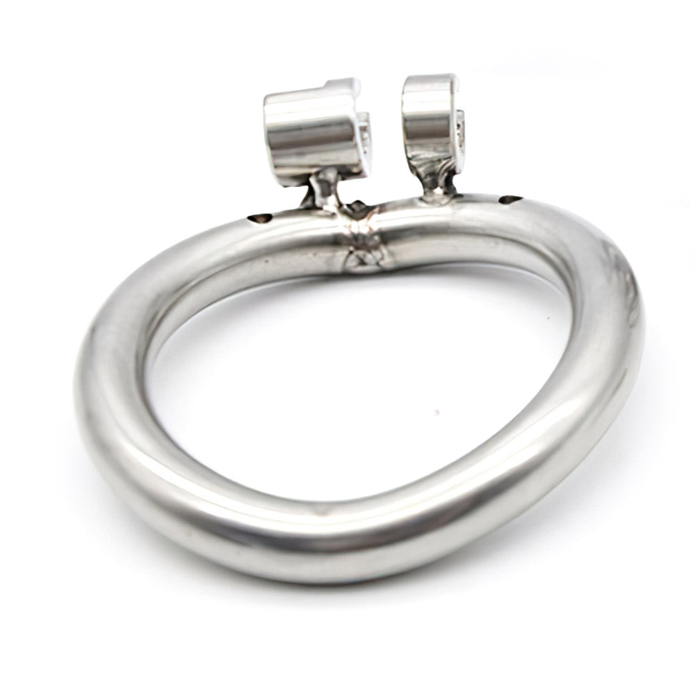 Curved Stainless Steel Cock Cage Ring Accessory