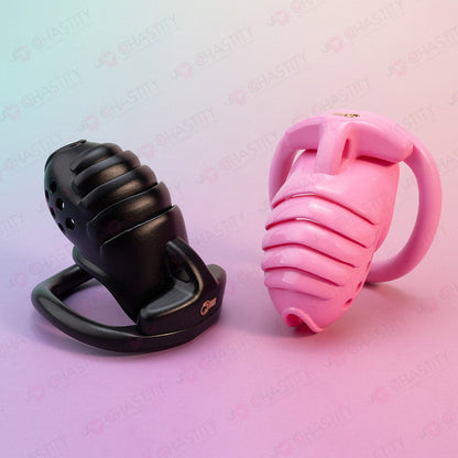 Dark Knight Layered Armor Chastity Cage Overnight