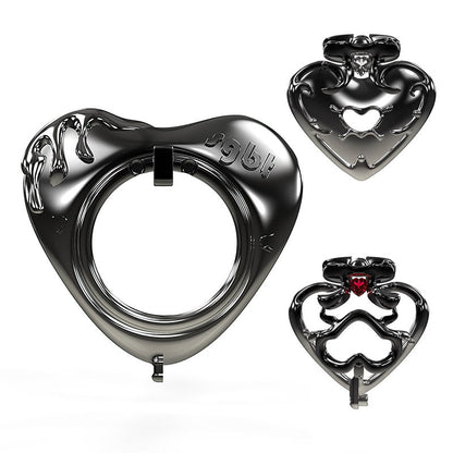 Dark Magic Chastity Cage with Gemstone