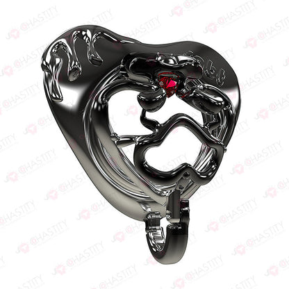 Dark Magic Chastity Cage with Gemstone