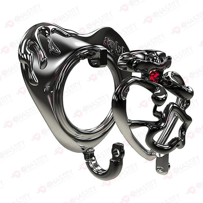 Dark Magic Chastity Cage with Gemstone