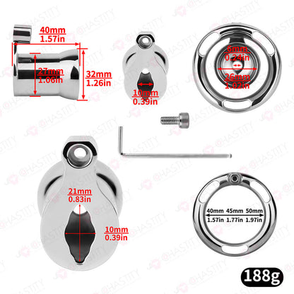 Deep Inverted Screw Lock Chastity Cage
