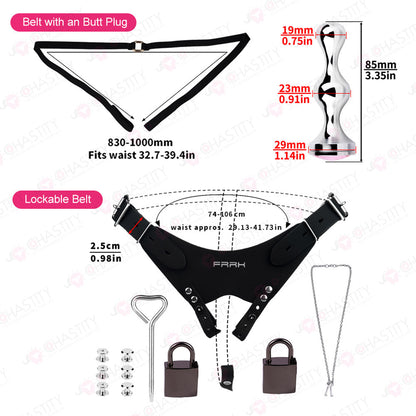 Deep Inverted Screw Lock Chastity Cage