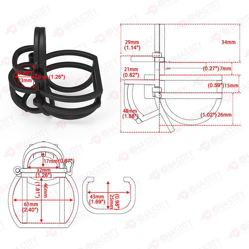 Detachable Full Chastity Bondage (Penis & Balls)