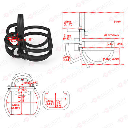 Detachable Full Chastity Bondage (Penis & Balls)