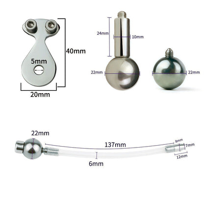 Compact Urethral Inverted Chastity Cage with Secure Belt - 3 Styles