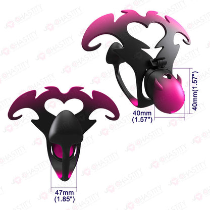 Devil's Heart Resin Anal Chastity Belt