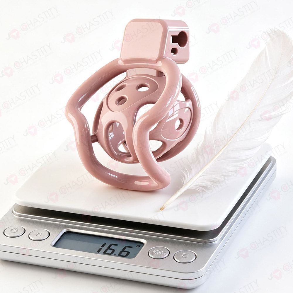 Double Bar Chastity Cage with Detachable Silicone Studs