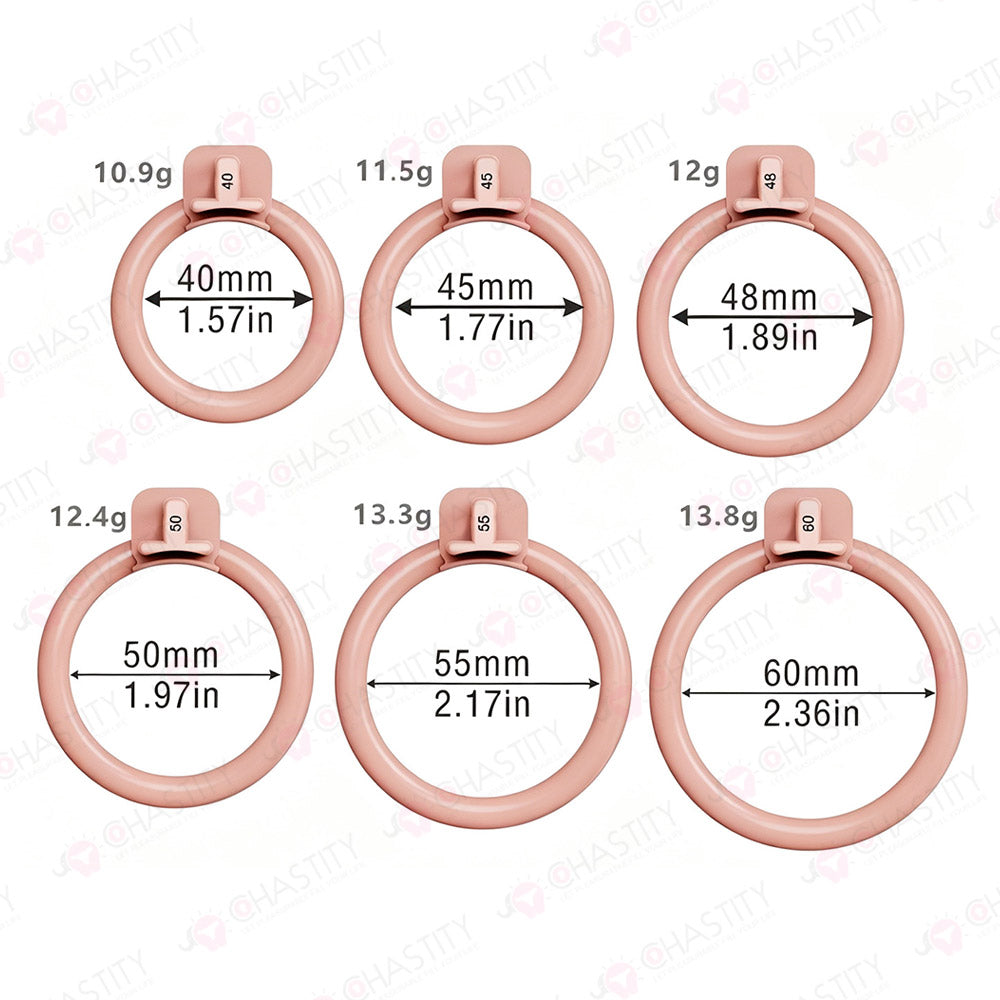 Double Bar Chastity Cage with Detachable Silicone Studs