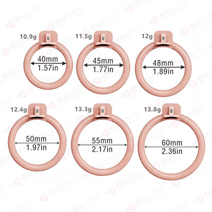 Double Bar Chastity Cage with Detachable Silicone Studs
