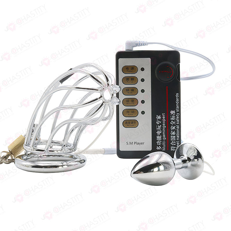 E-Stim Penis & Butt Plug Combo