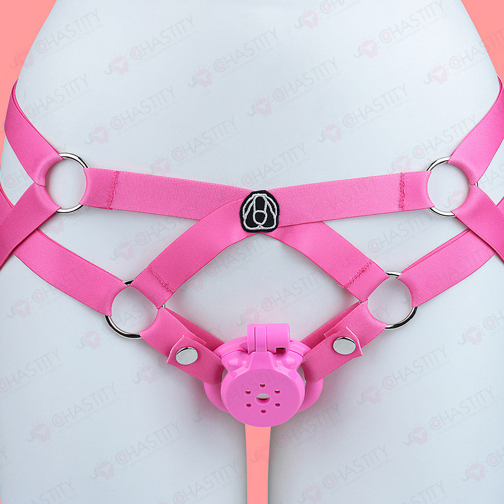 Elastic Crisscross Chastity Lock Auxiliary Belt