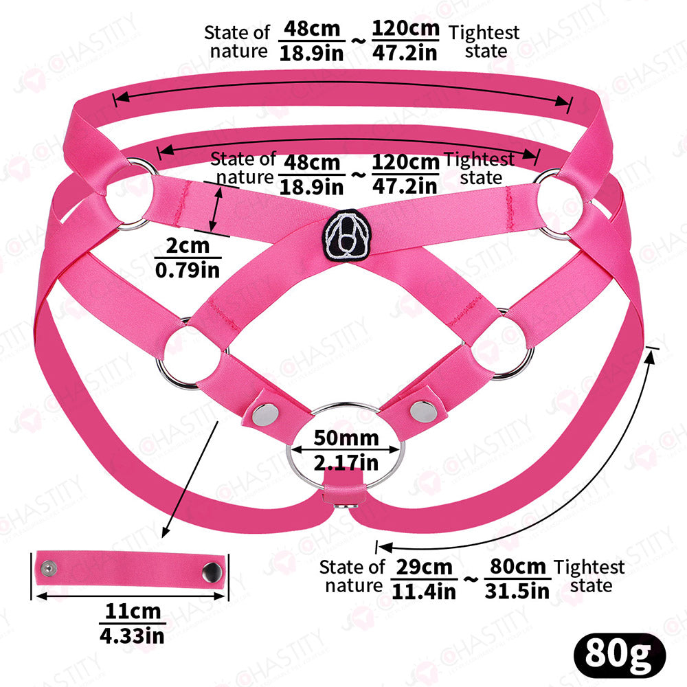 Elastic Crisscross Chastity Lock Auxiliary Belt