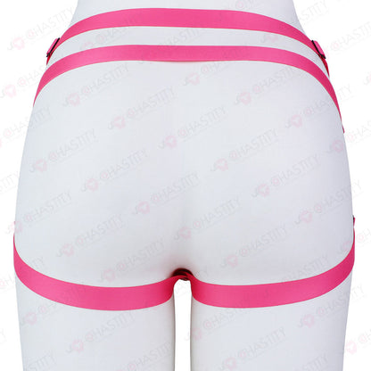 Elastic Crisscross Chastity Lock Auxiliary Belt