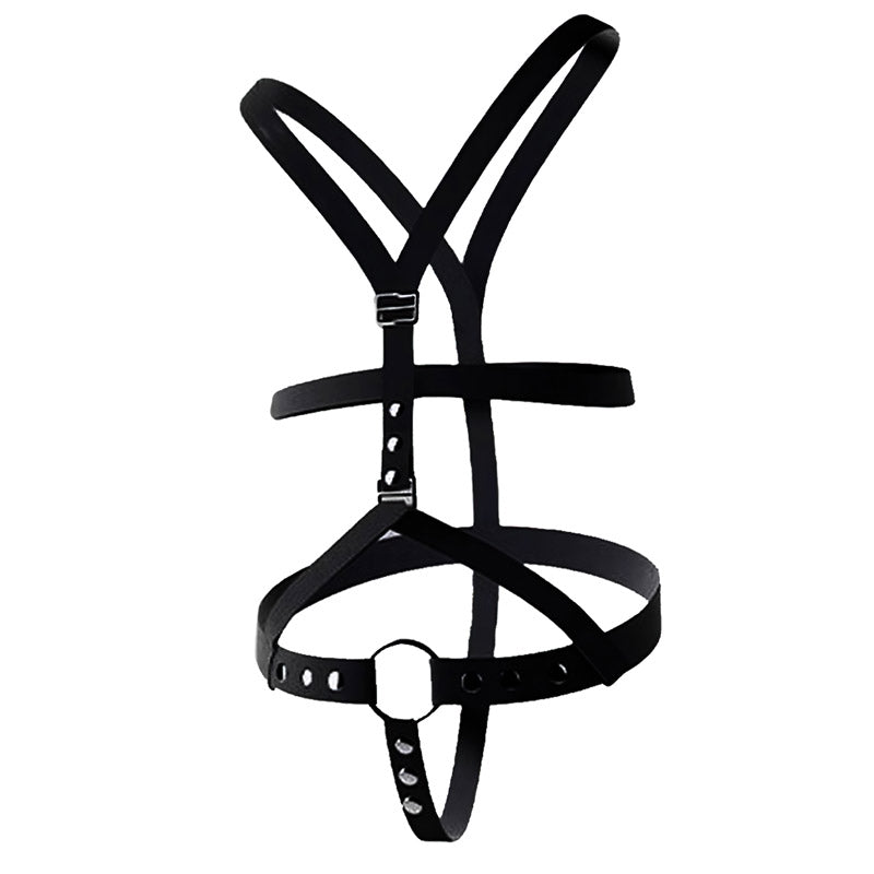 Elastic Full-Support Male Chastity Harness (Shoulder Straps)