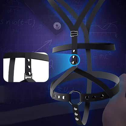 Elastic Full-Support Male Chastity Harness (Shoulder Straps)