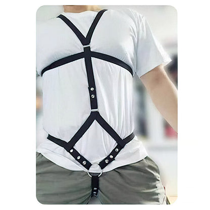 Elastic Full-Support Male Chastity Harness (Shoulder Straps)
