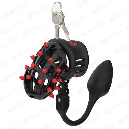 Extension Ring Soft Spikes Chastity Cage Double Pleasure