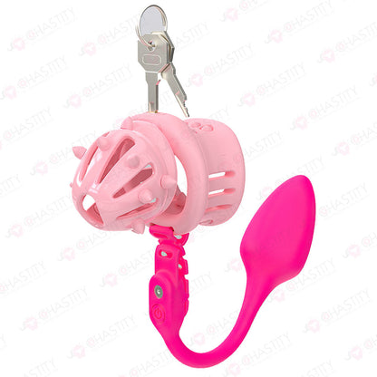 Extension Ring Soft Spikes Chastity Cage Double Pleasure