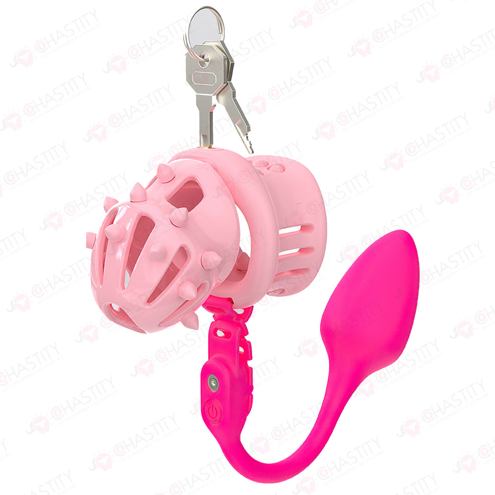 Extension Ring Soft Spikes Chastity Cage Double Pleasure