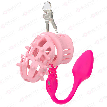 Extension Ring Soft Spikes Chastity Cage Double Pleasure
