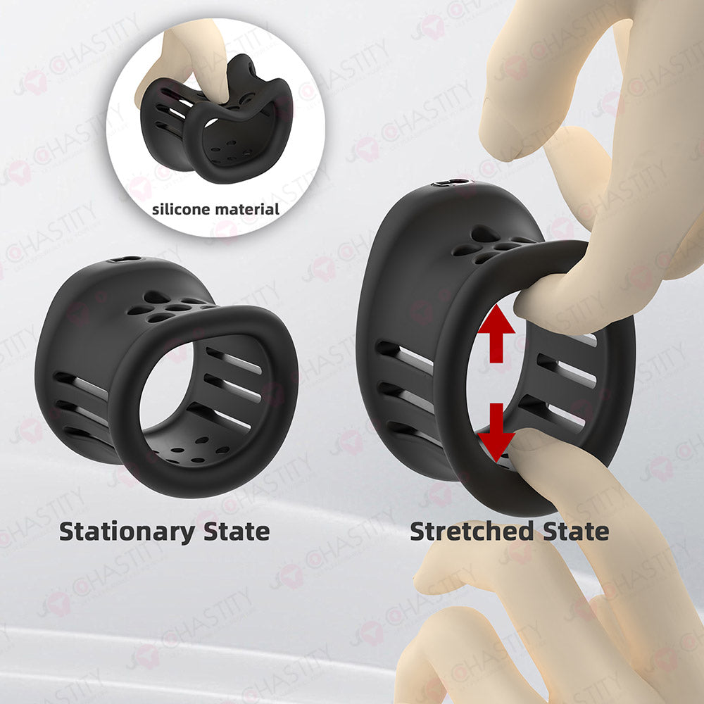 Extension Ring Soft Spikes Chastity Cage Double Pleasure