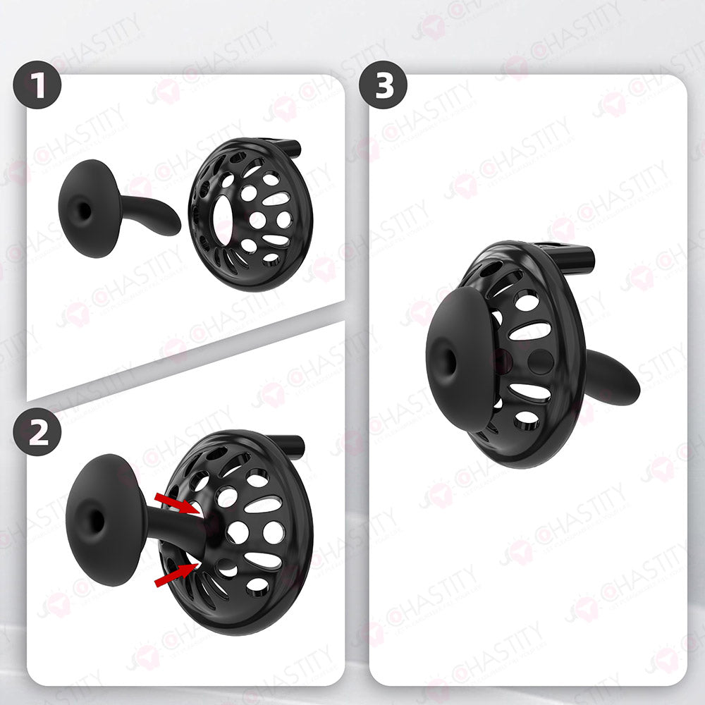 Extension Ring Soft Spikes Chastity Cage Double Pleasure