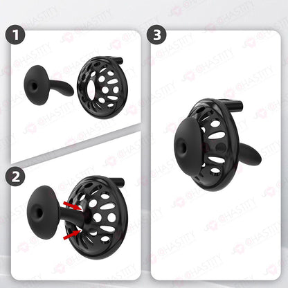 Extension Ring Soft Spikes Chastity Cage Double Pleasure