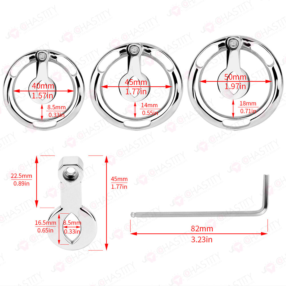 Eye of Zeus Invisible Chastity Cage (Screw Lock)