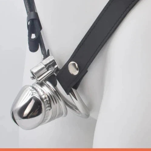 Super Small Metal Penis Chastity Cage with Adjustable PU Belt
