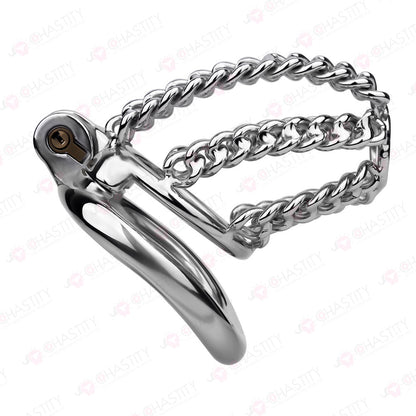 Fixed Steel Link Chastity Cage