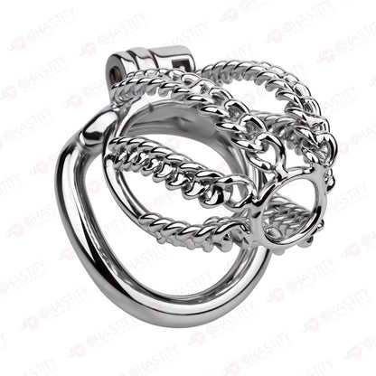 Fixed Steel Link Chastity Cage