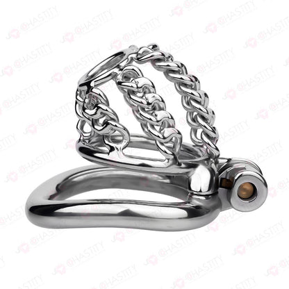 Fixed Steel Link Chastity Cage