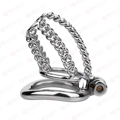 Fixed Steel Link Chastity Cage