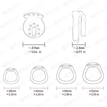Flat Abstinence Chastity Set