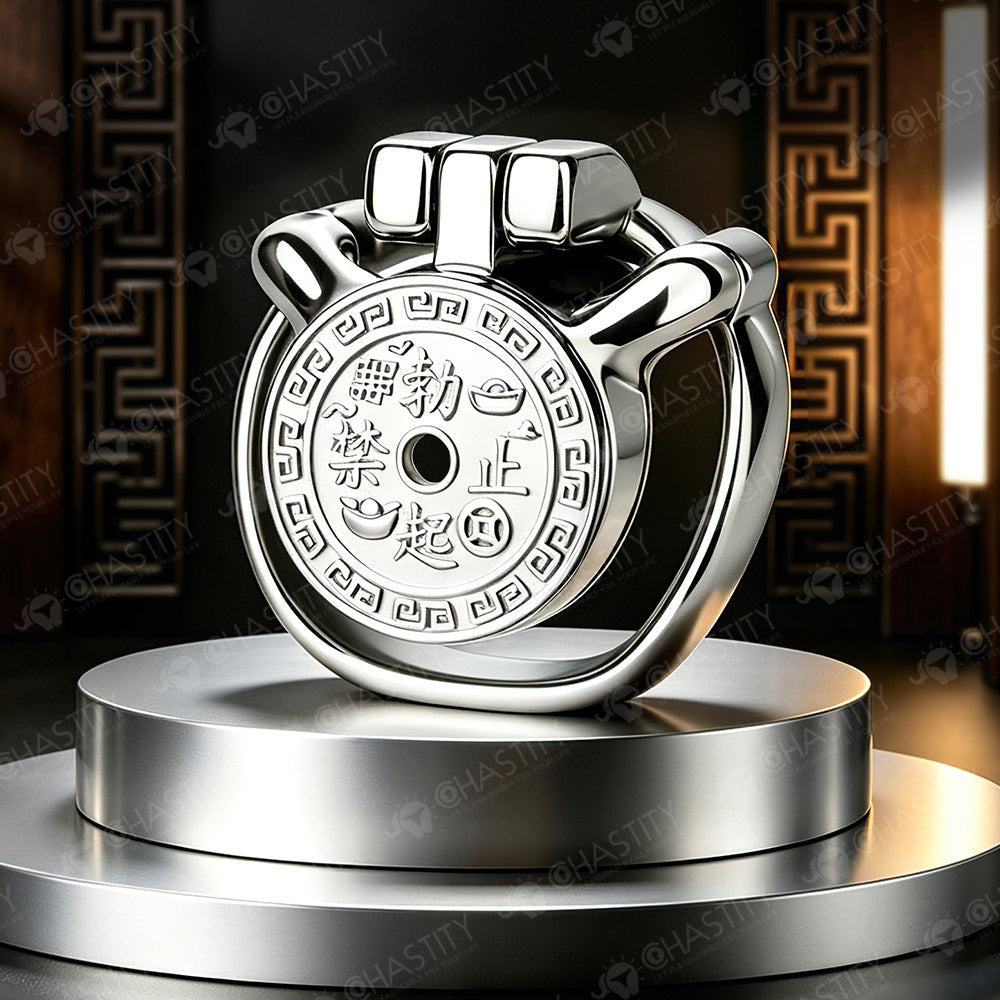 Flat Ancient Coin Nofap Chastity Cage