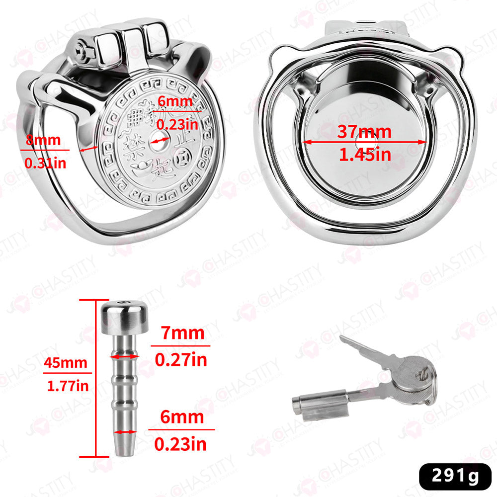 Flat Ancient Coin Nofap Chastity Cage